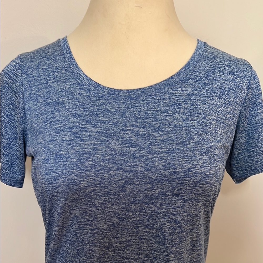 Nike Women's Heathered Blue Short Sleeve Tee Size Large Dri-Fit - Picture 2 of 7